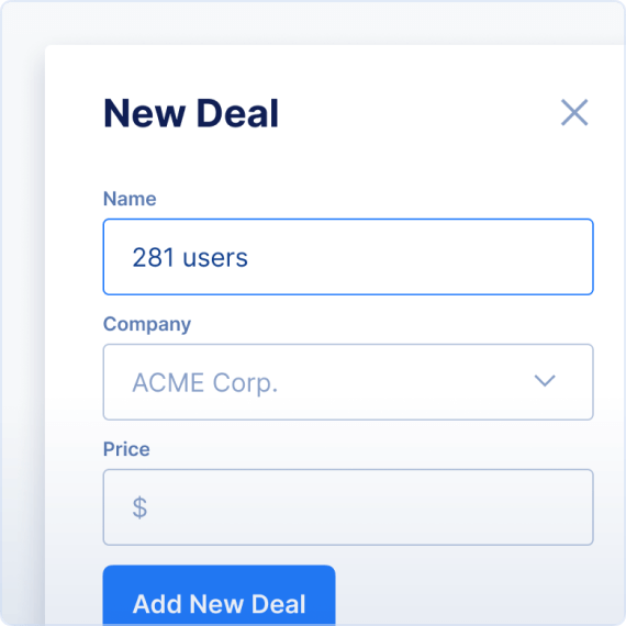 Create new deals in no time